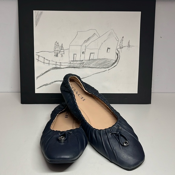 Coach Black Ballet Flats Women Size US 7B - Picture 1 of 16